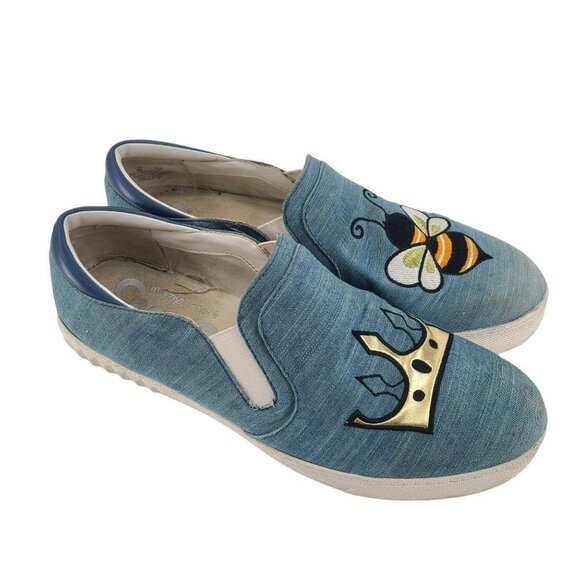 Sam Edelman Circus Canvas Sneaker Loafers Blue Size 9 - Picture 3 of 9